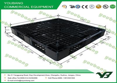 China Standardgrößen-Gitter-Form-Hochleistungskunststoffpalette mit ein oder zwei Seiten für industrielles zu verkaufen