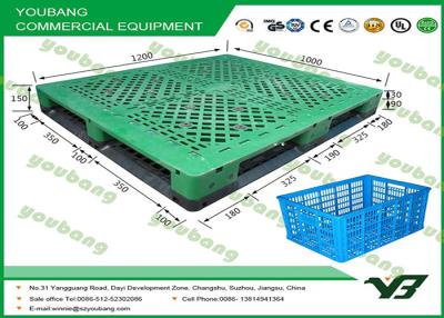 China Einzelne gegenübergestellte Hochleistungskunststoffpaletten für Gestell, Gebrauch pp. oder HDPE-Paletten stapelnd zu verkaufen