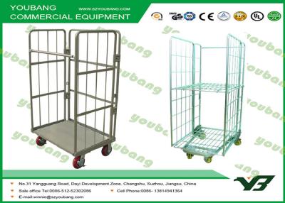 China Movable Industrial steel handing warehouse cage trolley , roll container for Transport for sale