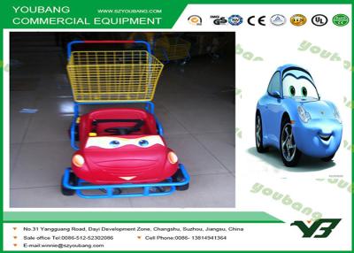 China Retail shop , Supermarket shopping trolley with baby seat and toy car  powder coated for sale