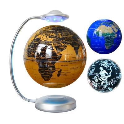 China Global Home Decoration Gift 8 Inch Suspended Led Rotating Earth Magnetic Levitation Light Levitating Floating Globe for sale