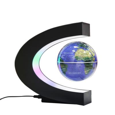 China Air Levitation Home School Rotating Rotating Anti-Gravity Novelty Illuminated LED Light World Map Desktop Gift Magnetic Levitation Floating Globe for sale