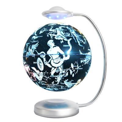 China New 8 Inch Light Earth Constellation Rotating Luminous Floating Levitating Globe Led Home Decoration Star Magnetic Levitation Globe for sale