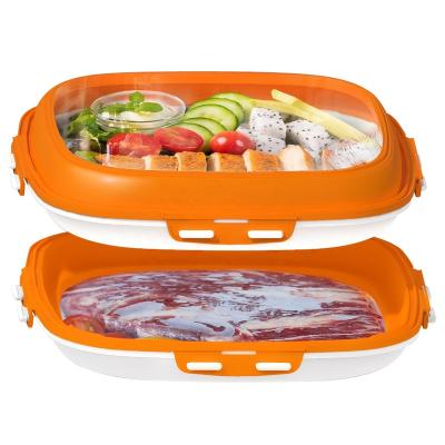 China Sustainable PP Fit Freshfood Container Airtight Seal Reusable Stackable Zero Waste Storage Smart Plastic Food Tray With Lid for sale