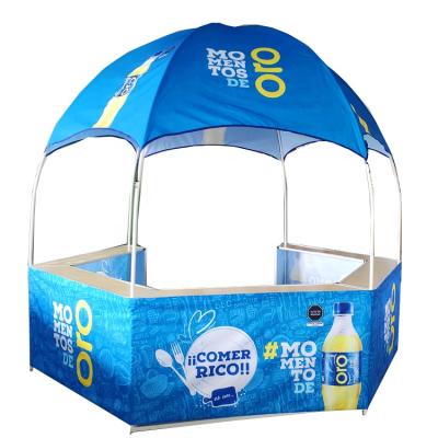 China E-Z Feamont Hot Sale 10x10 Promotional Portable Exhibition Outdoor Booth Kiosk Dome Tent for Advertising Events for sale