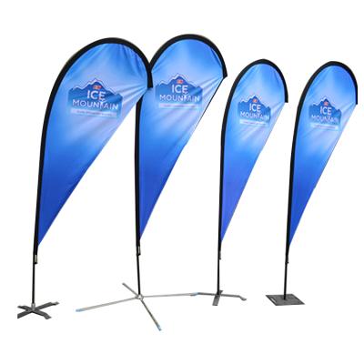 China Custom Nonprofit Organizations Feamont Teardrop Flag Outdoor Commercial Advertising Banners Feather Flag for sale