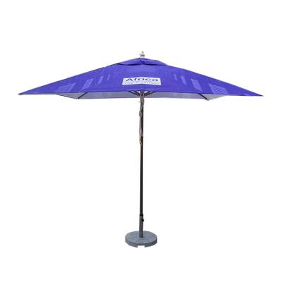 China Durable/Waterproof/UV-proof Luxury Aluminum Square Post Single Top Middle Garden Umbrella for sale