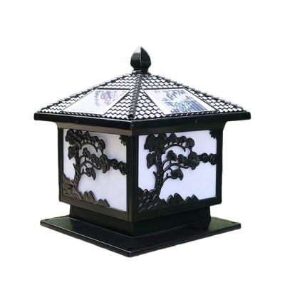 China Villa Garden Good Quality Factory Directly Big Light Led Lighting Powered  Garden Lights Gate Solar Pillar Lamp Outdoor for sale