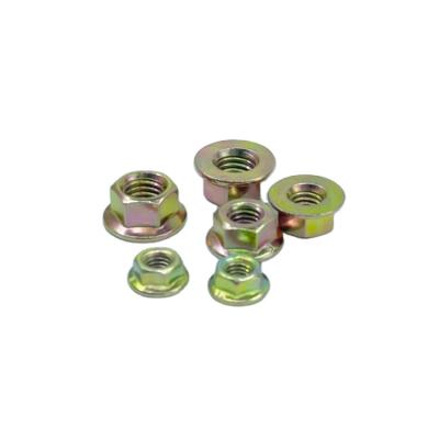 China Round High Quality Hex Head Hexagon Slotted Spinlock Flange Nut Lock Nut DIN6923 for sale