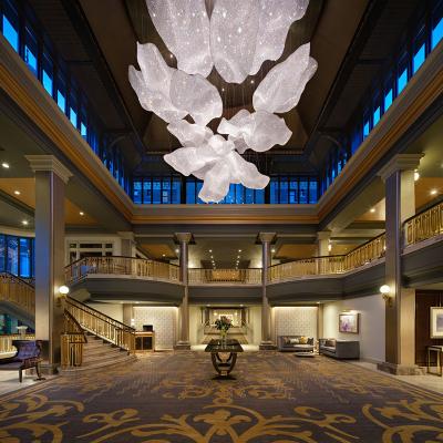 China Luxury Crystal Chandelier Exhibition Hall Custom Project Large Modern Decoration Villa Lobby Hotel Lobby Light for sale