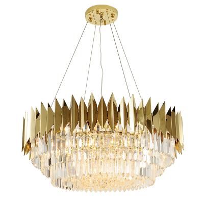 China Gold modern chandeliers luxury lobby pendant lights for living room ceiling lamp for sale