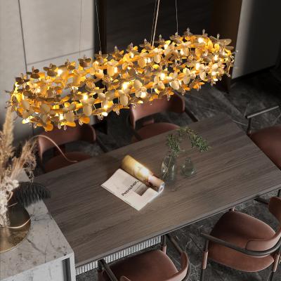 China Customized Modern Gold Linear Luxury Big Long Chandeliers For Dining Room, Kitchen Island, Hotel, Farmhouse for sale