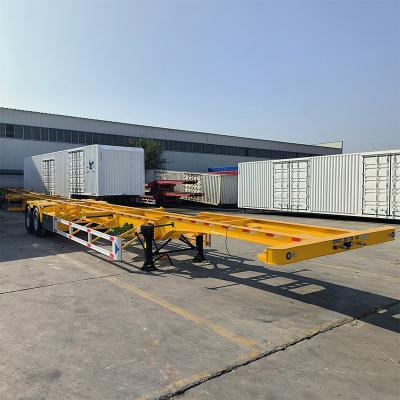 China Transport Container Trailer Truck Skeleton Semi Trailer 3 Axle Skeleton Semi Trailer 40ft Skeleton Semi Trailer for sale