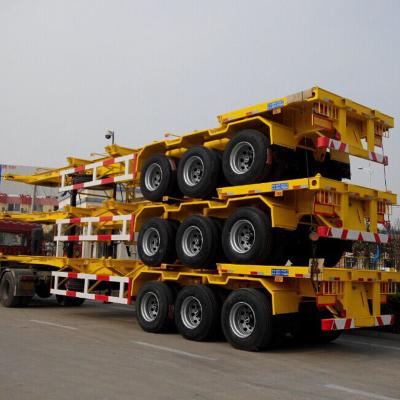 China Axle Cargo Trailer New Skeleton Truck Trailer 3 Skeleton Semi Trailer 40ft Semi Truck Trailer 20ft for sale