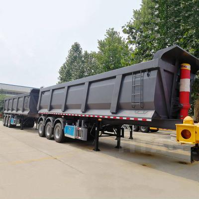 China Low Price Hydraulic Rear U-end Trailer Dump Rear Tipper 