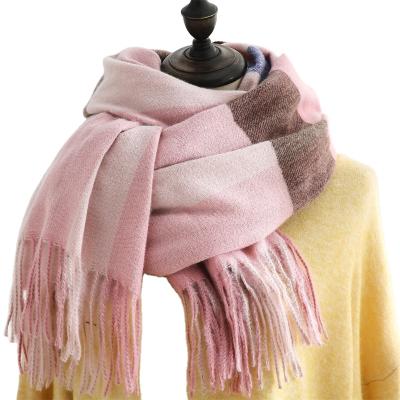 China Winter Soft British Classic Cashmere Autumn Women's Long Plaid Scarf Dual-Use Scarf New for sale