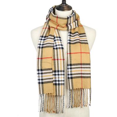 China Winter New Arrival Cashmere Long Tassel Soft Bird Plaid Scarves Soft Smooth Feeling Women's Shawls Thousand Scarves for sale