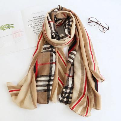 China Wholesale High Quality Custom Luxury Colorful Diamond Long Geometric Printed Ladies Cotton And Canvas Viscous Scarf Shawls for sale