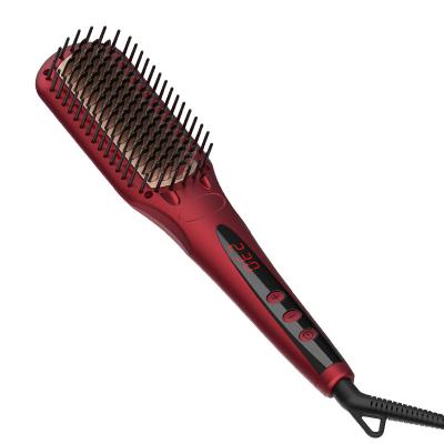 China Negative Ion Function Infrared Light Hair Straightener Styling Comb High Heat Straightener Pressing Electric Hot Comb Hair Straightener Brush for sale