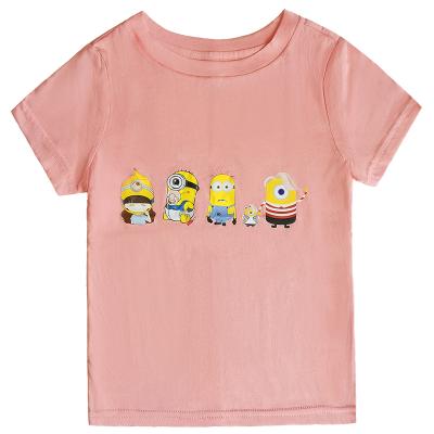 China Fashionable Kids Summer Cartoon Dinosaur Anti Shrink Printing Kids Boys Short Sleeve Pure 100% Organic Cotton Baby Boy T-Shirts for sale