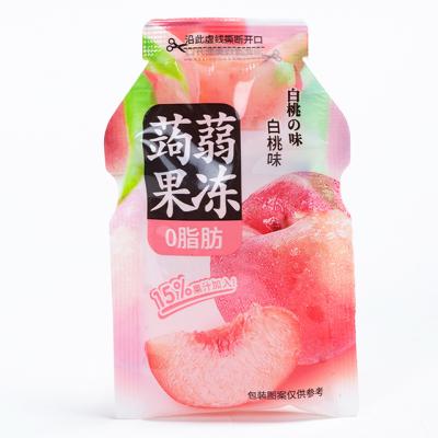 China Wholesale Custom White Flavor Children's Natural Custom Konjac Pudding Peach Jelly Office Leisure Snack for sale