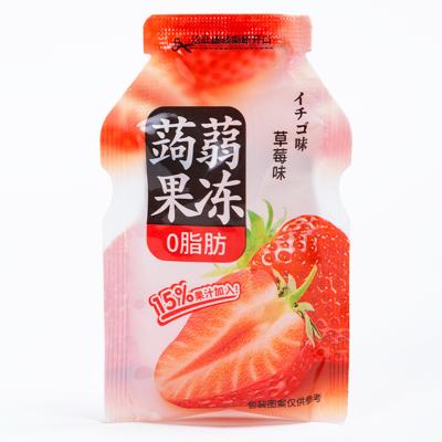 China Natural Wholesale Custom Konjac Flavor Kids Strawberry Pudding Jelly Office Leisure Snacks for sale