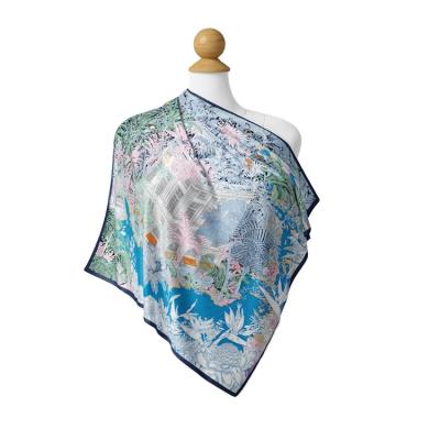 China Spring new Korean style fashionable silk screen square and autumn all-match 53cm*53cm small square towel women's scarf for sale