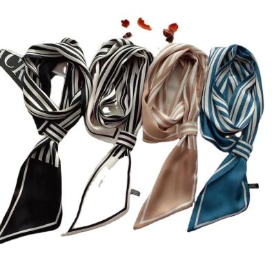 China 2021 Long Shape All-match Digital Best-selling Fashion Printing Double-Sided Scarf Small Silk Women's Scarf for sale