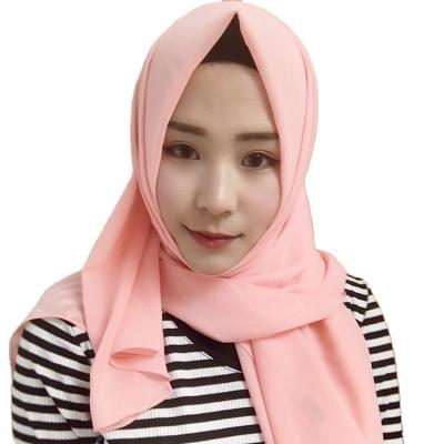 China High Quality Long New Selling Chiffon Hood Muslim Shawl Female Scarf High Quality Turkish Scarf for sale