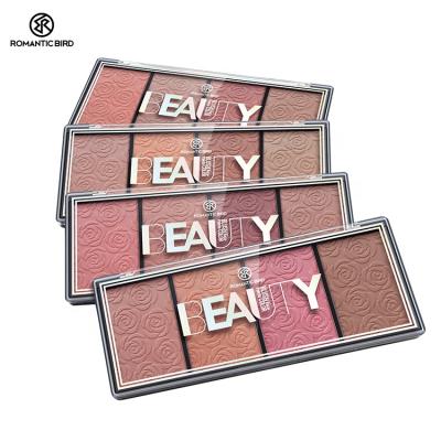 China Waterproof Romantic Bird OEM 4 Colors Blusher Logo Shimmer Private Label Factory Custom Made Cosmetics Waterproof Cheek Color for sale