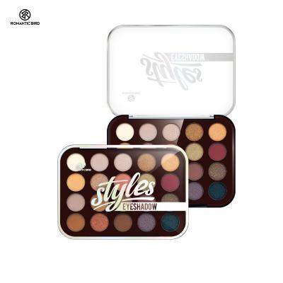 China Custom Logo Long Lasting Single Shimmer Eyeshadow Makeup Waterproof Dye Luxury Base Palette Waterproof Cosmetics for sale