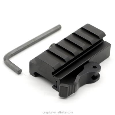 China 5 Slot 5 Slots Tactical QR Block Mount Adapter QD Lever Mount Adapter with 20mm 5 Slot Picatinny Rail Block Mount Adapter and Half Inch Low Profile QR Riser for sale