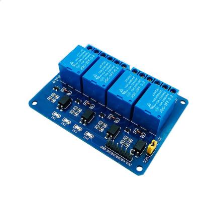 China 4 Channel 5V 12V 24V Relay Module With Optical Coupler Trigger Development Board Module 4 Channel Low Level Relay Module for sale