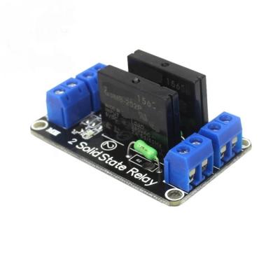 China Hot Sale 2 Channel 5V Sealed High Level Solid State Relay Module With Fuse 250V2A Solid State Relay for sale