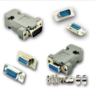 China Other DB9 Serial Connector RS232 9 Pin Serial Row Welded Head Double Housing Male / Female Connector for sale