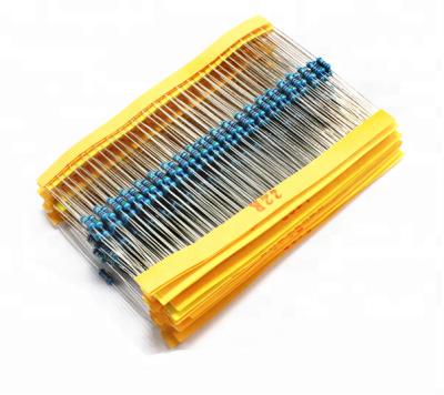 China Five-color 1/4W Ring Resistor Resistor Pack 30 Kinds of Metal Film Commonly Used 1% Precision Each 20 1/4W Value of Resistor for sale