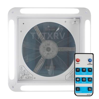 China Anti-Yellow Plastic RV Accessories 14' 12VDC Remote Controller With Rain Sensor Roof Vent And LED RV Light for sale