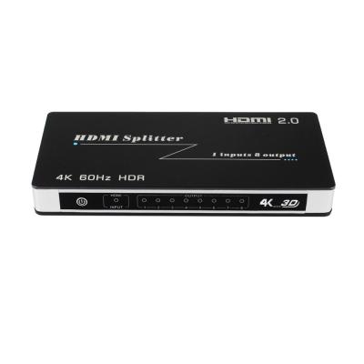 China RoHs CE Certified 1x8 HDMI Splitter 1 To 8 HDCP 2.0 Version Video Audio Splitter With EDID HY-V1082-AC-S0-H0 for sale