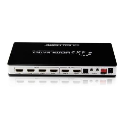 China Support HDMI matrix switcher 4x2 with digital video-audio output EDID supported for sale