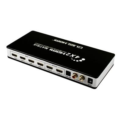 China High quality yes matrix 4x2 hdmi matrix changer with audio extractor for sale