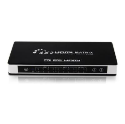 China Metal frame HDMI 4x2 Matrix Shenzhen Yunzuo HDMI 1.4 Matrix switcher hdmi with optical output EDID supported for sale