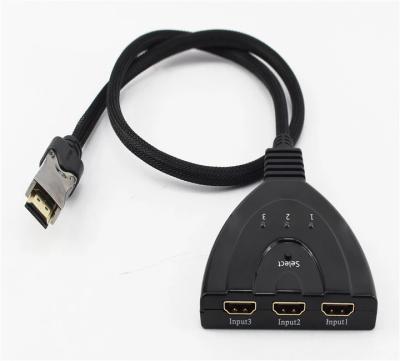 China Competitive Price 3 Ports HDMI Auto Splitter Switch Support 4Kx2k@30hz 3D HDMI 1.4v Multimedia for sale