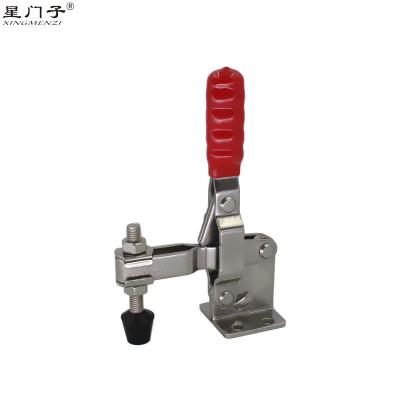 China Xingmenzi GH-101-DSS 304 Stainless Steel Galvanized Iron Hold Down Clamps Toggle Perpendicular Flange Toggle Lock for Wood and Metalwork for sale