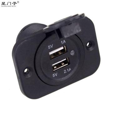 China Voltage Monitoring Dual USB Port 3.1A 12V LED Charger Socket Outlet Waterproof Design For Motorcycle Car Marine Boat Truck for sale