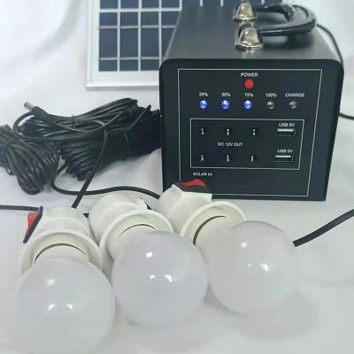 China 20W 144wh Solar Home Lighting Ion Kit Solar Indoor Light Lithium 2 Years Roof Mount for sale