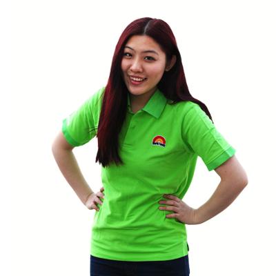 China Running Women Polo Shirts For Women Collar Turn-Down Color Customized Cartoon 100% Organic Cotton QUICK DRY Comfortable Good Quality for sale