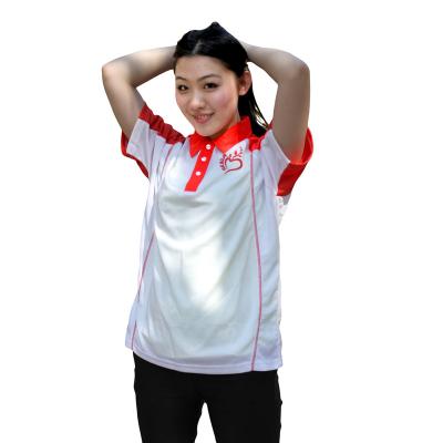 China Lady at Home Polo Shirts For Lady White Loose Collar Cotton Workmanship Ripe 100% Organic Wholesale QUICK DRY Turn-Down for sale