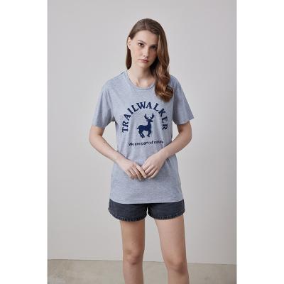 China New Arrival Maniacs Character Gray Short Sleeve Gifts Regular 100% Polyester T-Shirt For Female for sale