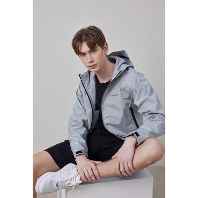 China Newest Windbreaker Gray Pocket School Jacket For Regular Specialized Male for sale