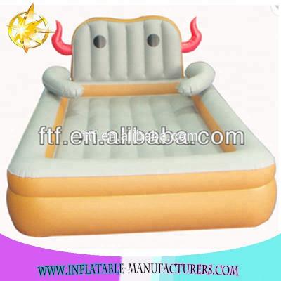 China Decorotion 1.8m PVC Flocking Inflatable Mickey Mouse Bed Air Mattress Pool for sale